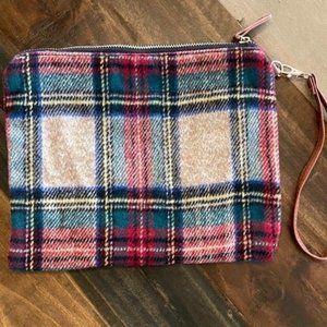 Clutch Bag LIB Flannel Zipper Closure